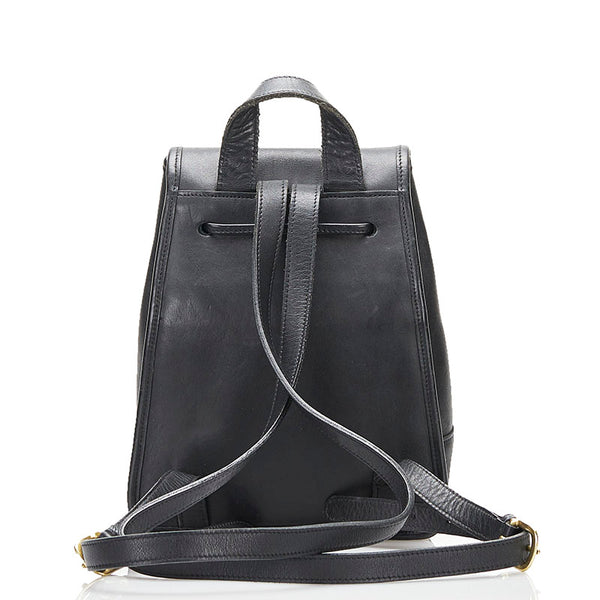 コーチ オールドコーチ リュック バックパック 9960 ブラック レザー レディース COACH 【中古】