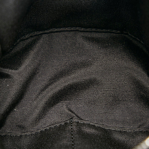 コーチ シグネチャー ポーチ ブラック キャンバス レザー レディース COACH 【中古】