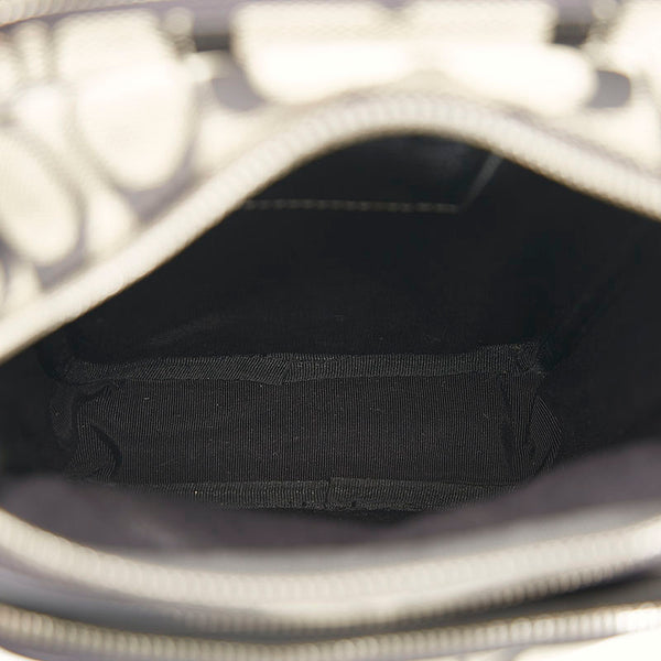 コーチ シグネチャー 斜め掛け ショルダーバッグ 4270 ブラック グレー キャンバス レザー レディース COACH 【中古】