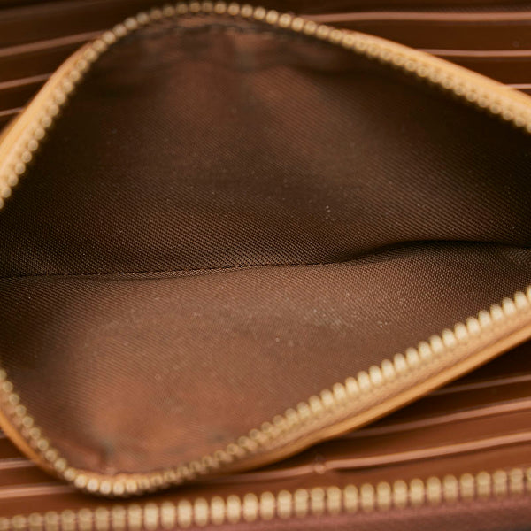 コーチ ラウンドファスナー 長財布 F24648 ブラウン レザー レディース COACH 【中古】