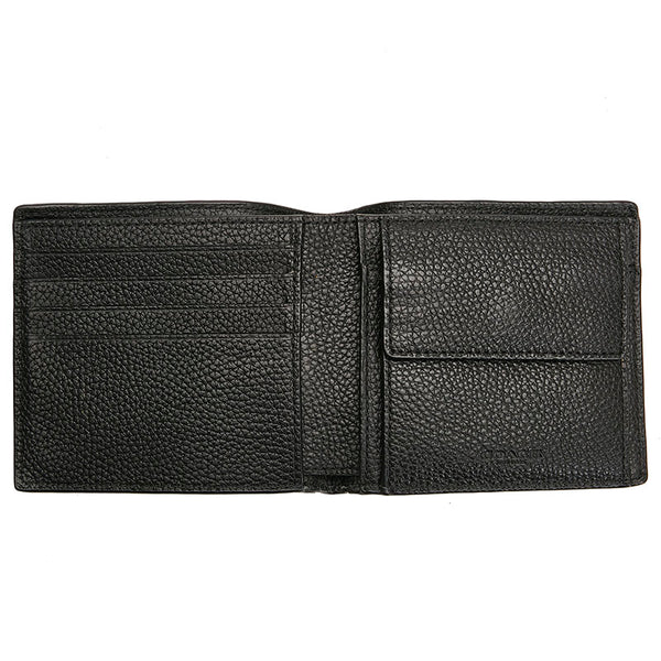 コーチ シグネチャー 二つ折り財布 ブラック レザー メンズ COACH 【中古】