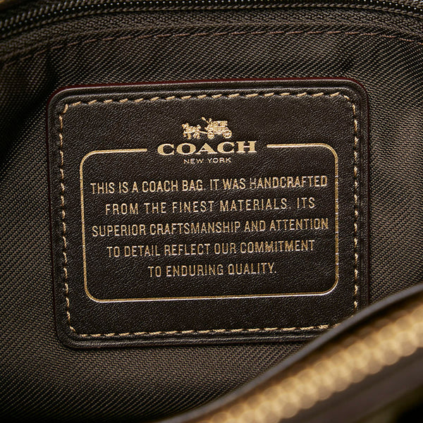 コーチ シグネチャー ハンドバッグ 36905 ベージュ ブラウン キャンバス レザー レディース COACH 【中古】