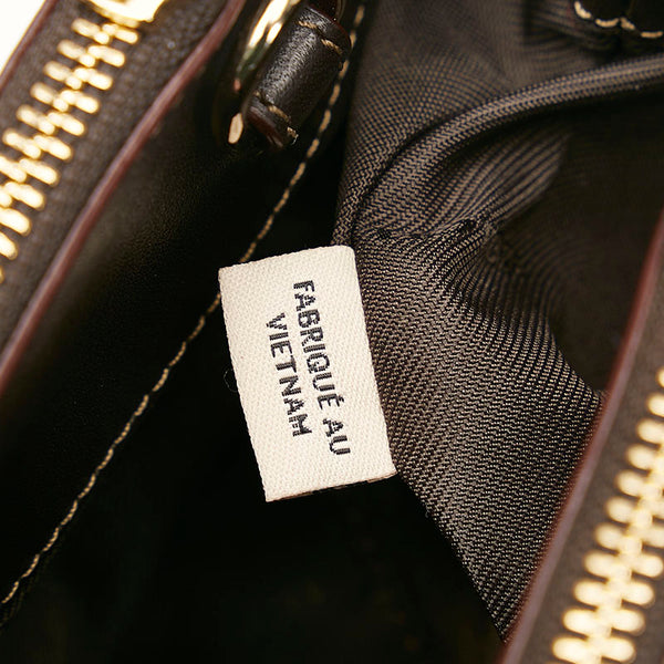 コーチ シグネチャー ハンドバッグ 36905 ベージュ ブラウン キャンバス レザー レディース COACH 【中古】