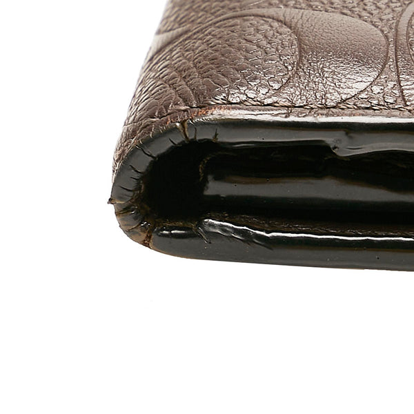 コーチ シグネチャー 長財布 F75365 ブラウン レザー メンズ COACH 【中古】