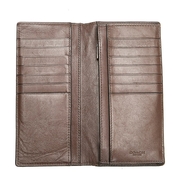 コーチ シグネチャー 長財布 F75365 ブラウン レザー メンズ COACH 【中古】