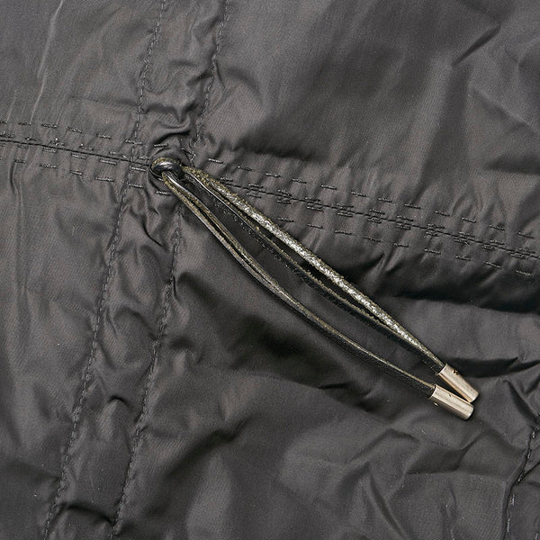 エルマンノ シェルヴィーノ ファー襟 アウター ベスト ブラック ブラウン ナイロン スウェード レディース ERMANNO SCERVINO 【中古】