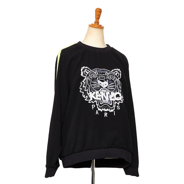 ケンゾー タイガー トレーナー スウェット ブラック イエロー ポリエステル トリアセテート レディース KENZO 【中古】