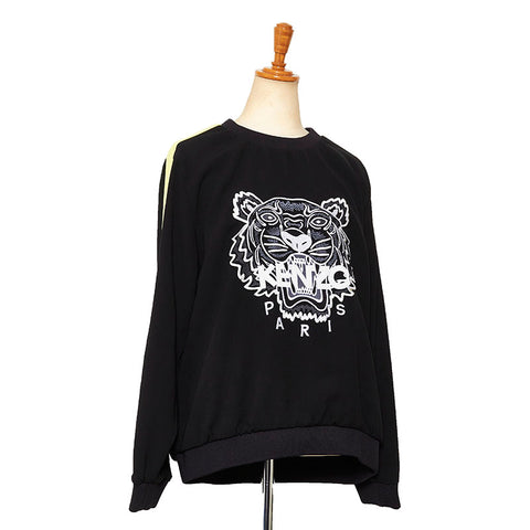 ケンゾー タイガー トレーナー スウェット ブラック イエロー ポリエステル トリアセテート レディース KENZO 【中古】