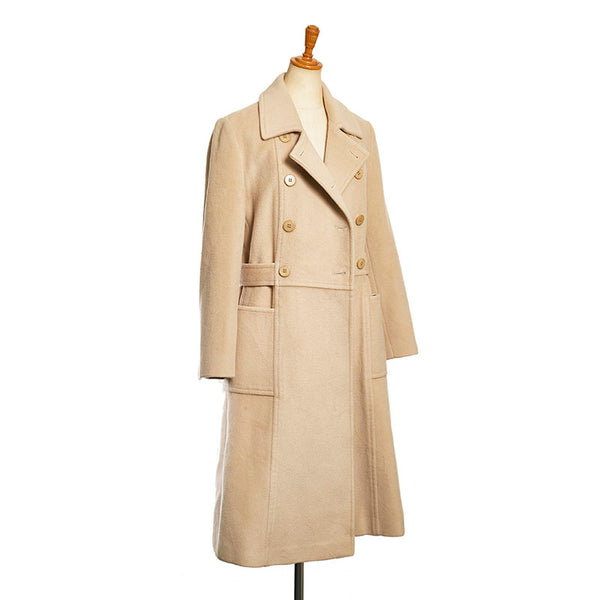 アルマーニ チェスターコート ベージュ ヴァージンウール レディース ARMANI 【中古】