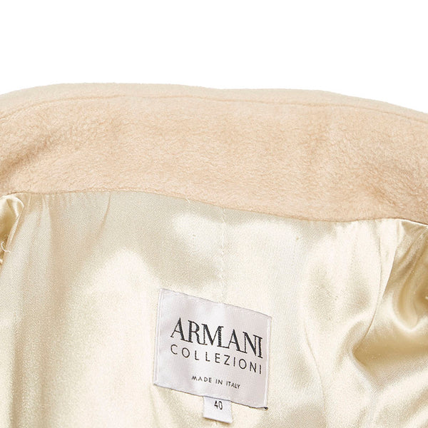 アルマーニ チェスターコート ベージュ ヴァージンウール レディース ARMANI 【中古】