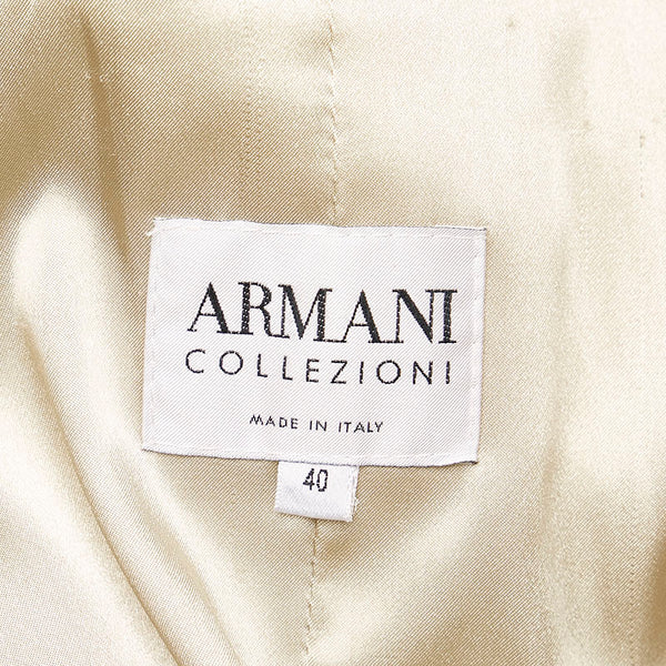 アルマーニ チェスターコート ベージュ ヴァージンウール レディース ARMANI 【中古】