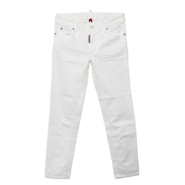 ディースクエアード ホワイトデニム パンツ S75LB0065 ホワイト コットン ポリウレタン レディース DSQUARED2 【中古】