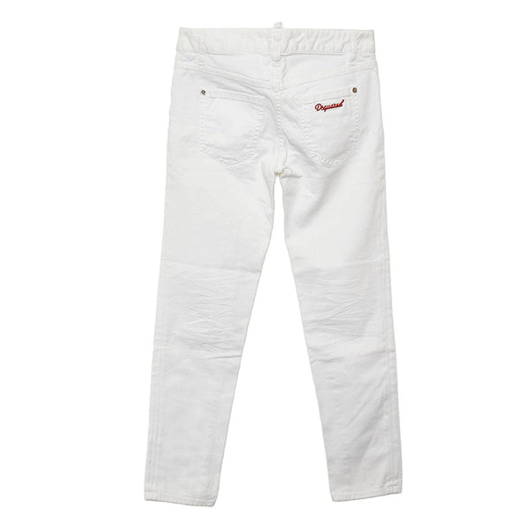 ディースクエアード ホワイトデニム パンツ S75LB0065 ホワイト コットン ポリウレタン レディース DSQUARED2 【中古】