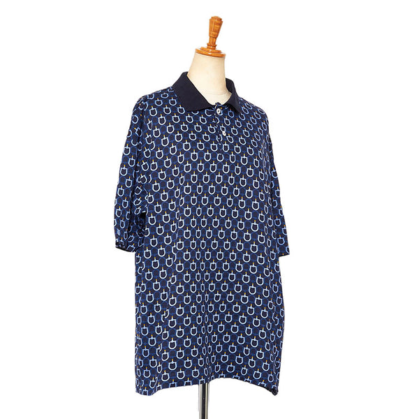 グッチ 半袖 ポロシャツ ブルー ネイビー コットン メンズ GUCCI 【中古】