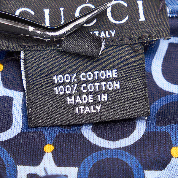 グッチ 半袖 ポロシャツ ブルー ネイビー コットン メンズ GUCCI 【中古】