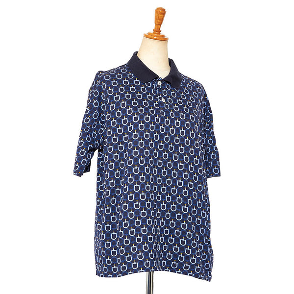 グッチ 半袖シャツ ポロシャツ ブルー コットン メンズ GUCCI 【中古】