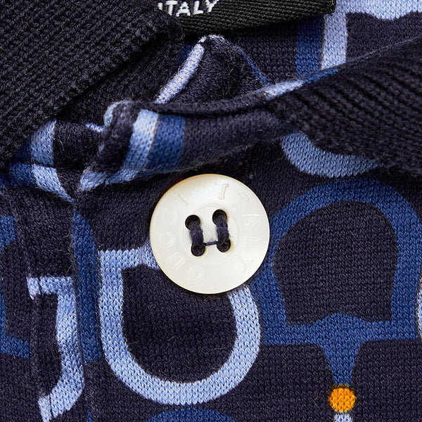 グッチ 半袖シャツ ポロシャツ ブルー コットン メンズ GUCCI 【中古】