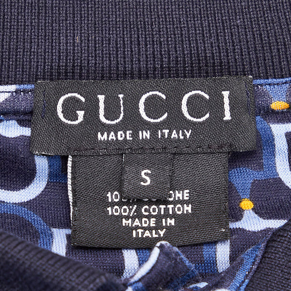 グッチ 半袖シャツ ポロシャツ ブルー コットン メンズ GUCCI 【中古】