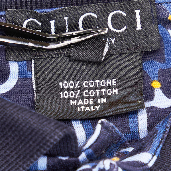 グッチ 半袖シャツ ポロシャツ ブルー コットン メンズ GUCCI 【中古】