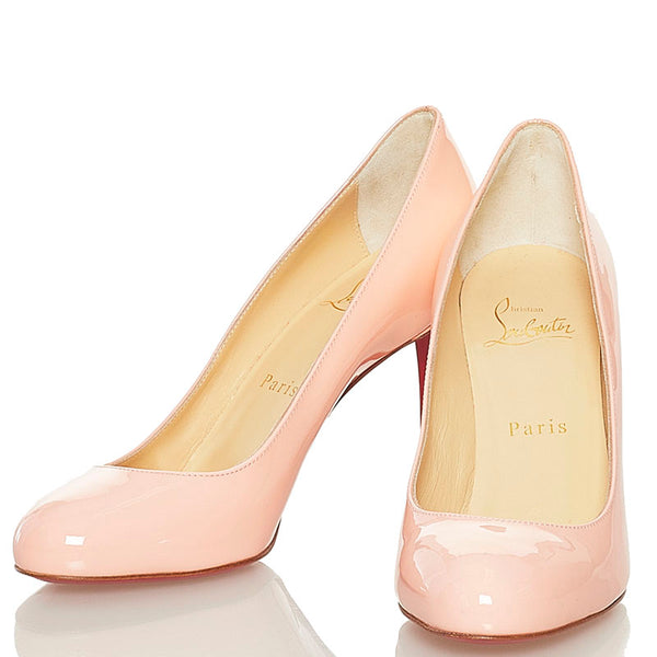 クリスチャンルブタン ヒール パンプス ピンク エナメル レディース Christian Louboutin 【中古】