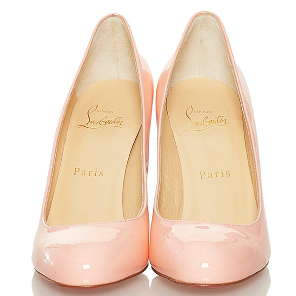 クリスチャンルブタン ヒール パンプス ピンク エナメル レディース Christian Louboutin 【中古】