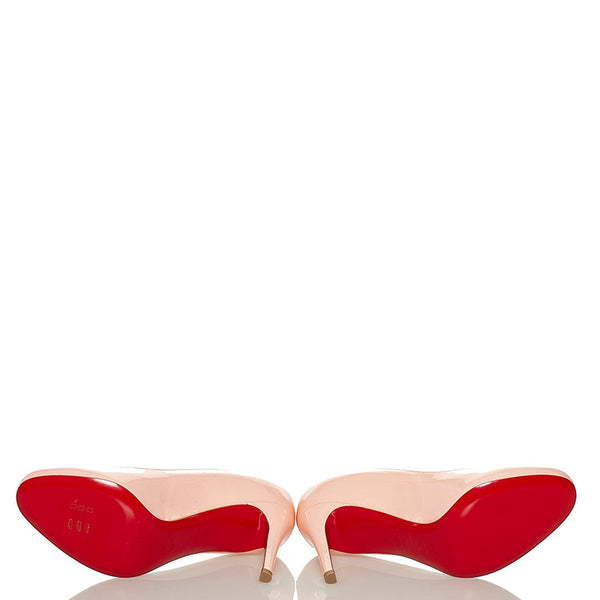 クリスチャンルブタン ヒール パンプス ピンク エナメル レディース Christian Louboutin 【中古】