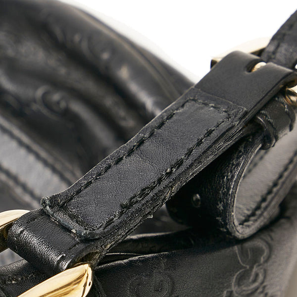 グッチ グッチシマ アビー 斜め掛け ショルダーバッグ 204940 ブラック レザー レディース GUCCI 【中古】