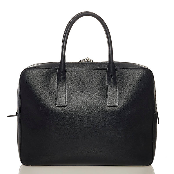 サンローラン ブリーフケース ビジネスバッグ ブラック レザー メンズ SAINT LAURENT 【中古】