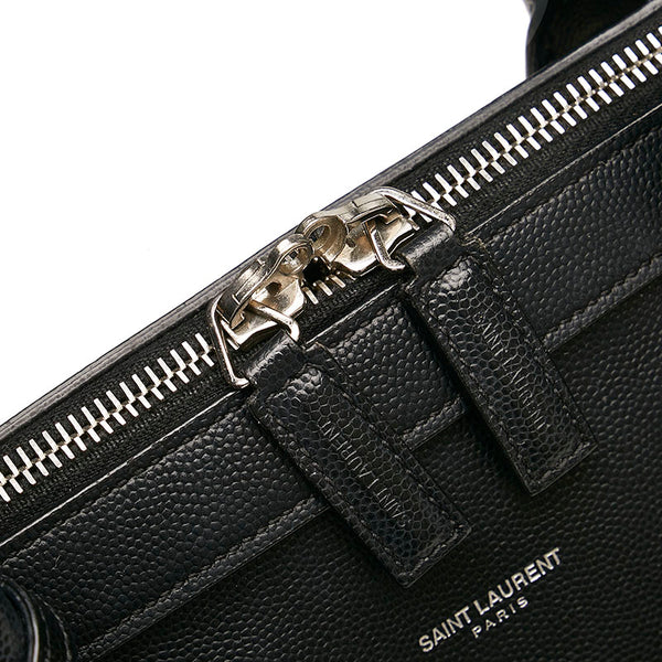 サンローラン ブリーフケース ビジネスバッグ ブラック レザー メンズ SAINT LAURENT 【中古】