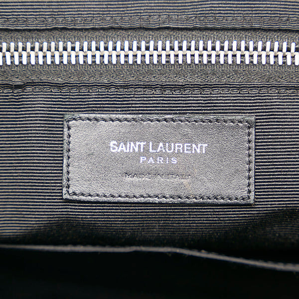 サンローラン ブリーフケース ビジネスバッグ ブラック レザー メンズ SAINT LAURENT 【中古】