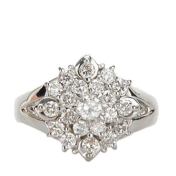 Pt900 プラチナ ダイヤ1.07ct リング 指輪 レディース 16号 【中古】
