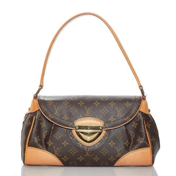 ルイ ヴィトン モノグラム ビバリー MM ショルダーバッグ M40121 ブラウン PVC レザー レディース LOUIS VUITTON 【中古】