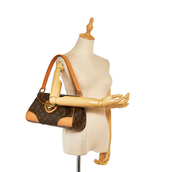 ルイ ヴィトン モノグラム ビバリー MM ショルダーバッグ M40121 ブラウン PVC レザー レディース LOUIS VUITTON 【中古】