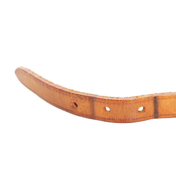 エルメス アピ ブレスレット ブラウン レザー メタル レディース HERMES 【中古】