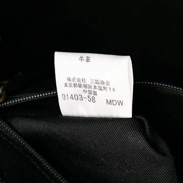 バーバリー ショルダーバッグ トートバッグ ブラック ナイロン レザー レディース BURBERRY 【中古】