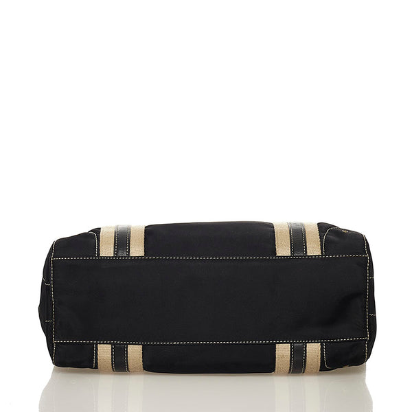 バーバリー ショルダーバッグ トートバッグ ブラック ナイロン レザー レディース BURBERRY 【中古】
