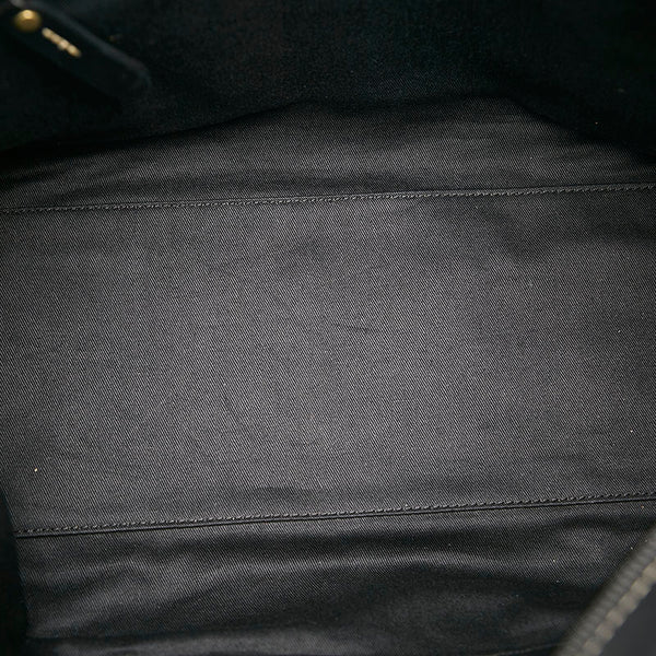 バーバリー ショルダーバッグ トートバッグ ブラック ナイロン レザー レディース BURBERRY 【中古】