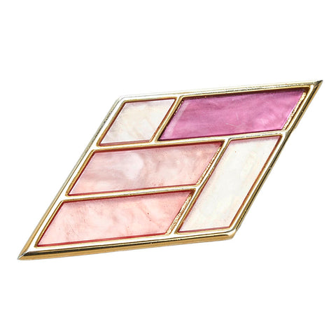 サンローラン ブローチ ピンク プラスチック メッキ レディース SAINT LAURENT 【中古】