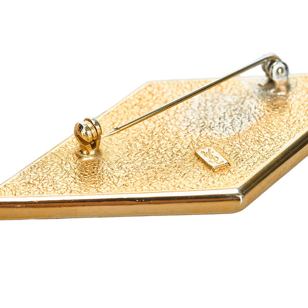 サンローラン ブローチ ピンク プラスチック メッキ レディース SAINT LAURENT 【中古】