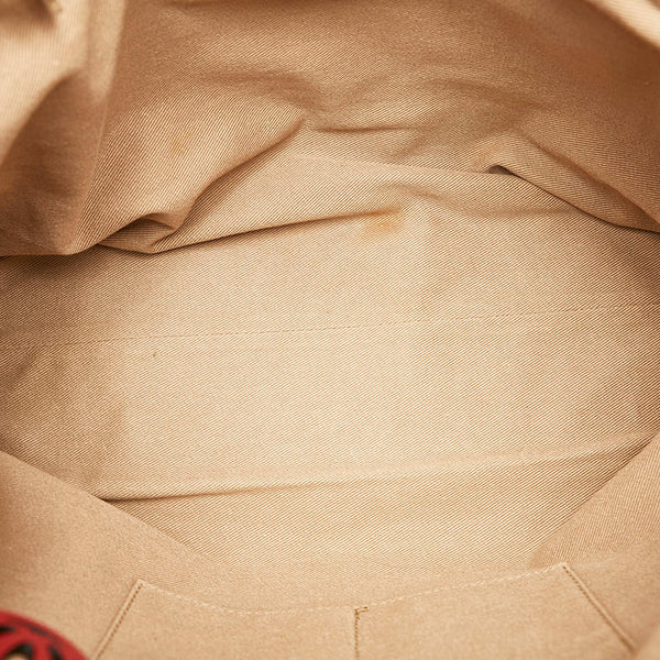 カルティエ マルチェロ ショルダーバッグ トートバッグ ベージュ ピンク キャンバス レザー レディース CARTIER 【中古】