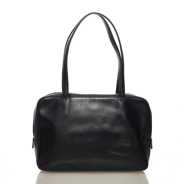 バーバリー ノバチェック ショルダーバッグ トートバッグ ブラック ベージュ レザー レディース BURBERRY 【中古】