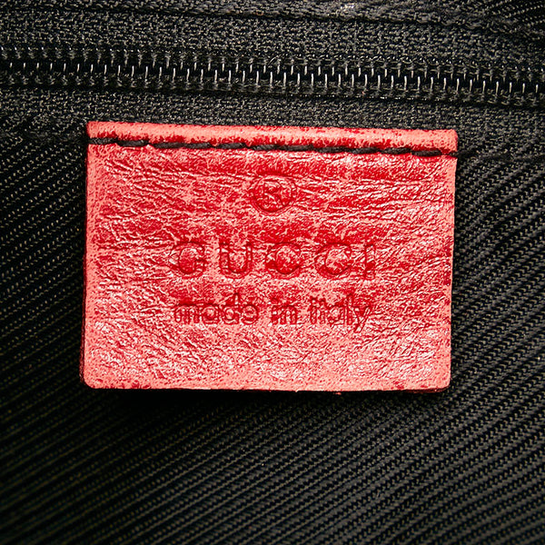 グッチ GGキャンバス ワンショルダーバッグ 001 4205 ベージュ レッド キャンバス レザー レディース GUCCI 【中古】