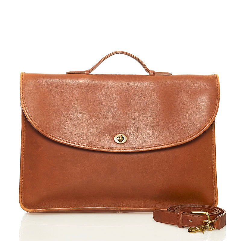 コーチ ビジネスバッグ ショルダーバッグ 2WAY ブラウン レザー メンズ COACH 【中古】