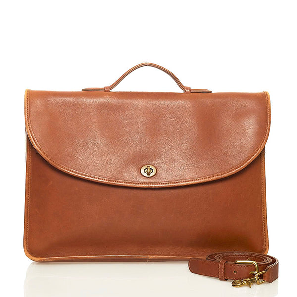 コーチ ビジネスバッグ ショルダーバッグ 2WAY ブラウン レザー メンズ COACH 【中古】