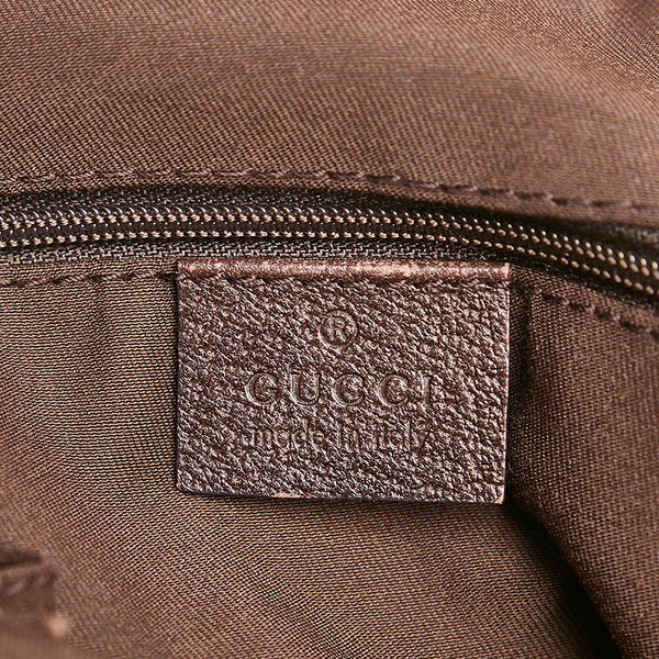 グッチ GGキャンバス ワンショルダーバッグ 153025 ブラウン ベージュ キャンバス レザー レディース GUCCI 【中古】