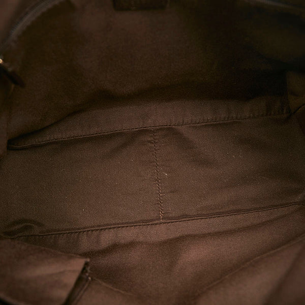 グッチ GGキャンバス ワンショルダーバッグ 153025 ブラウン ベージュ キャンバス レザー レディース GUCCI 【中古】