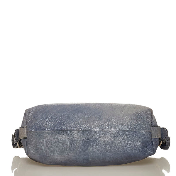 グッチ バンブー トートバッグ 232959 ブルー レザー レディース GUCCI 【中古】