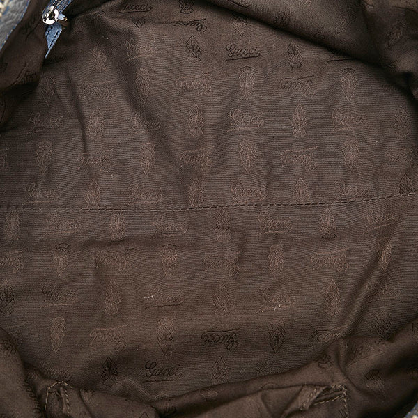 グッチ バンブー トートバッグ 232959 ブルー レザー レディース GUCCI 【中古】