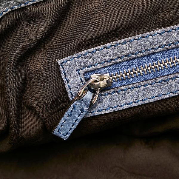 グッチ バンブー トートバッグ 232959 ブルー レザー レディース GUCCI 【中古】