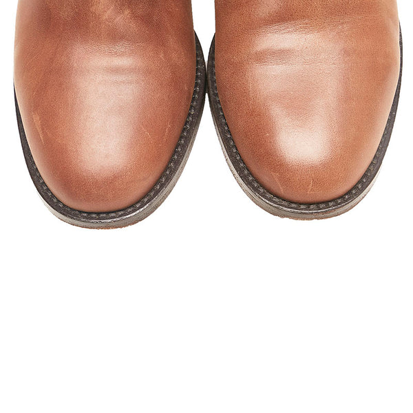 シャネル ココマーク ロングブーツ ブラウン レザー レディース CHANEL 【中古】